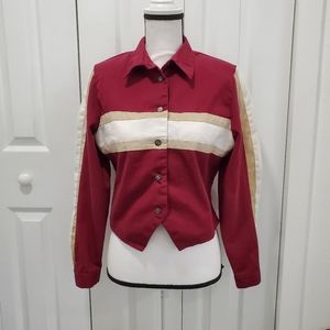 Alamosa Cropped Western Blouse, Size Medium